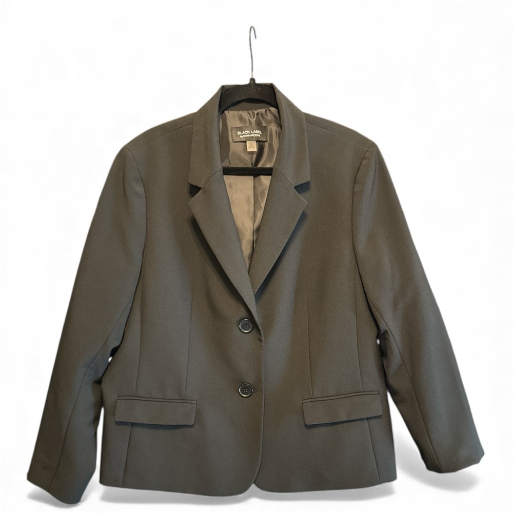 Black Label Two Button Blazer with Lining Size 16 Class‎ Minimalist Career
